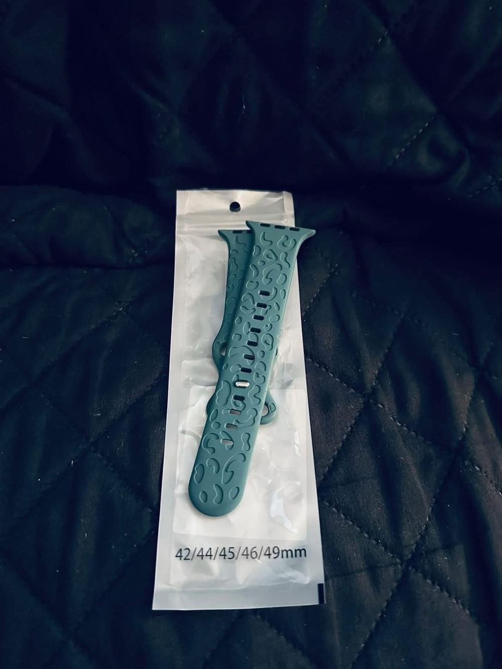 Leopard Silicone Watch Band for Apple Watch - Teal
